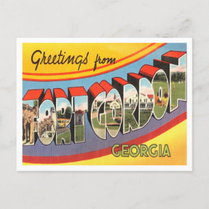 Postal Saludos desde Fort Gordon, Georgia Vintage Travel