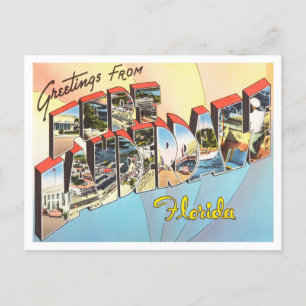 Postal Saludos desde Fort Lauderdale, Florida Travel