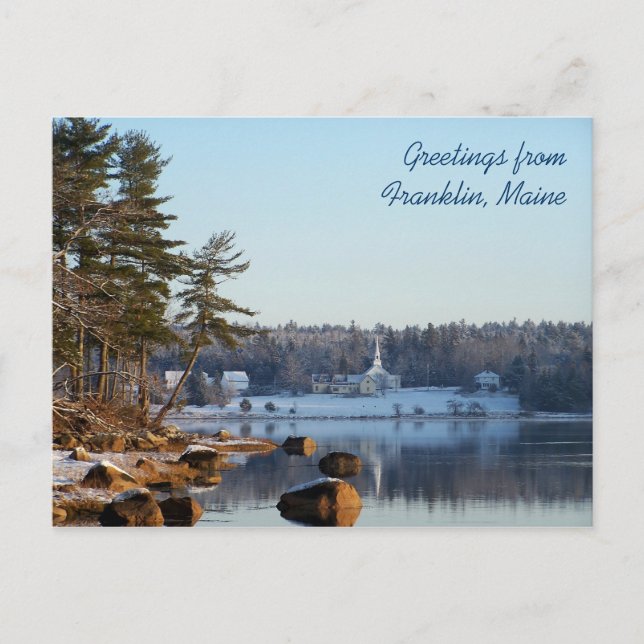 Postal Saludos desde Franklin, Maine (Anverso)