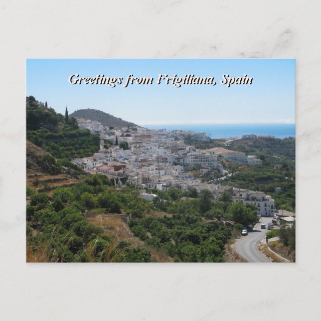 Postal Saludos desde Frigiliana, España (Anverso)