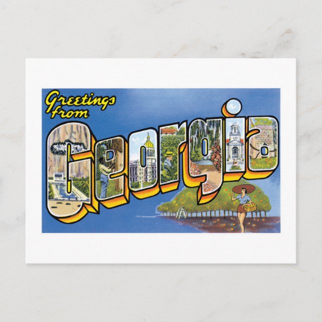 Postal ¡Saludos desde Georgia! (Anverso)