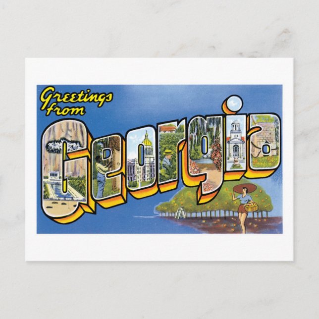 Postal ¡Saludos desde Georgia! (Anverso)