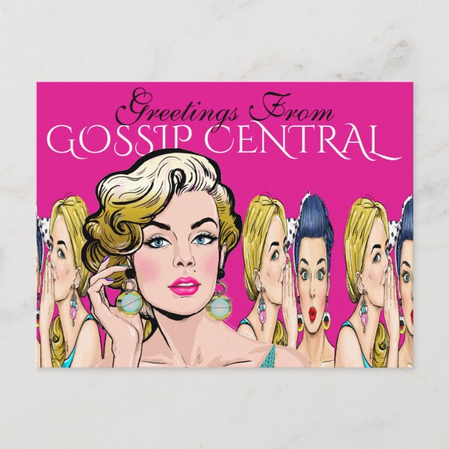 Postal Saludos desde Gossip Central (Anverso)