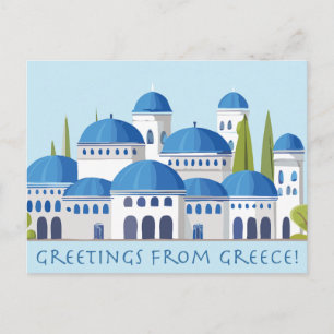 Postal Saludos desde Grecia Retro