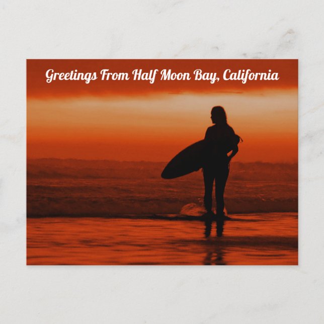 Postal Saludos desde Half Moon Bay, California (Anverso)