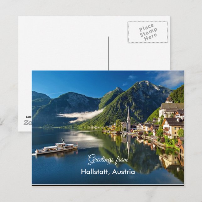 Postal Saludos desde Hallstatt, Austria (Anverso / Reverso)