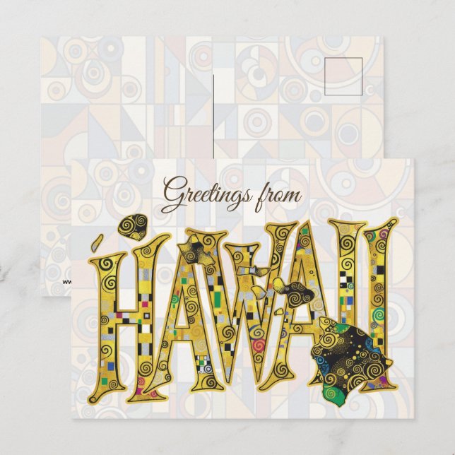 Postal Saludos desde Hawái (Anverso / Reverso)