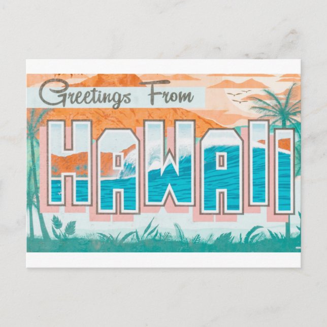 Postal Saludos desde hawaii (Anverso)