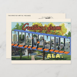 Postal Saludos desde Huntsville, AL Postcard