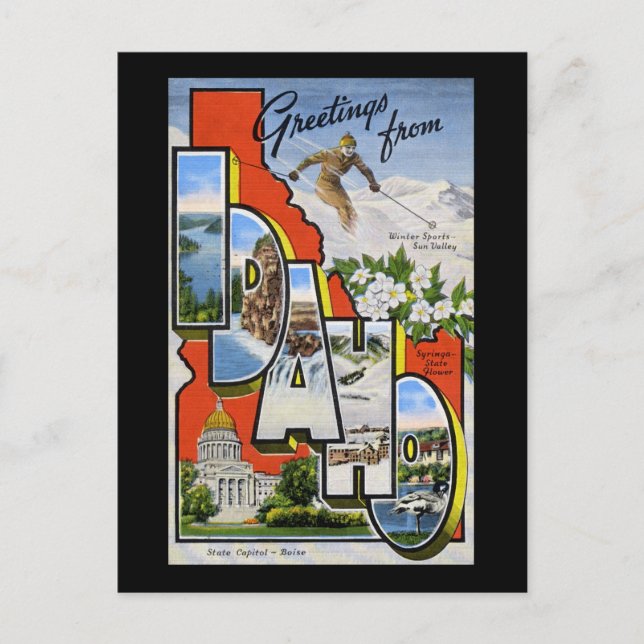Postal Saludos desde Idaho (Anverso)