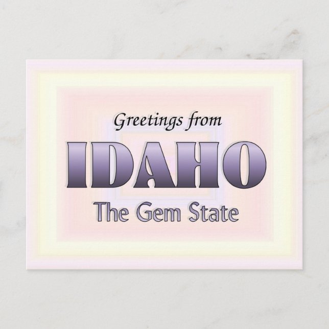 Postal Saludos desde Idaho (Anverso)