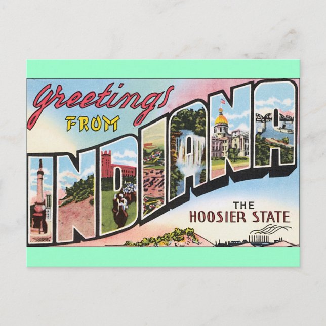Postal ¡Saludos desde Indiana! (Anverso)