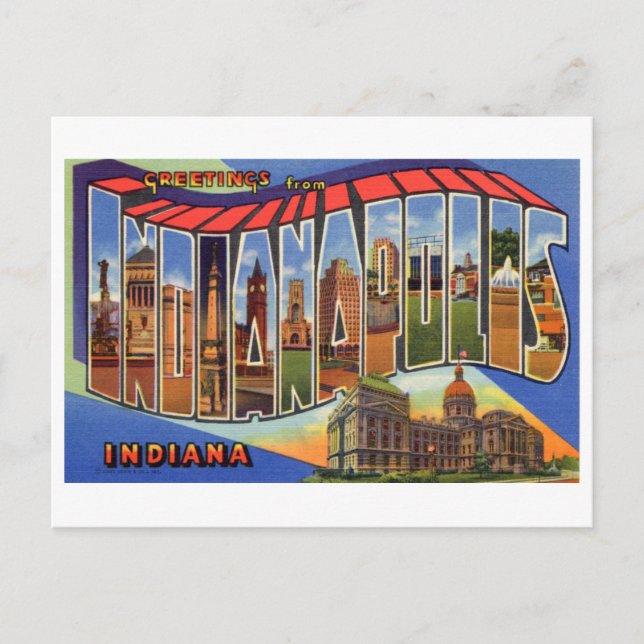 Postal Saludos desde Indianápolis (Anverso)