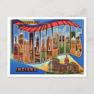 Postal Saludos desde Indianápolis, Indiana Travel