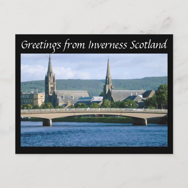 Postal Saludos desde Inverness Scotland (Anverso)