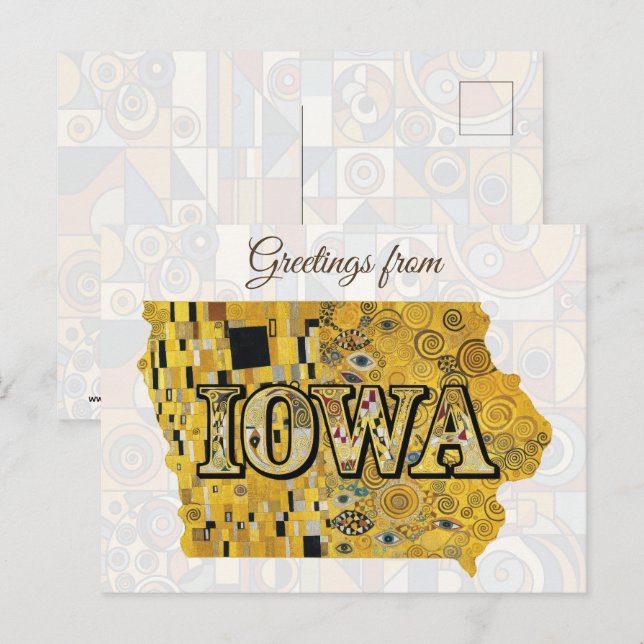 Postal Saludos desde Iowa (Anverso / Reverso)