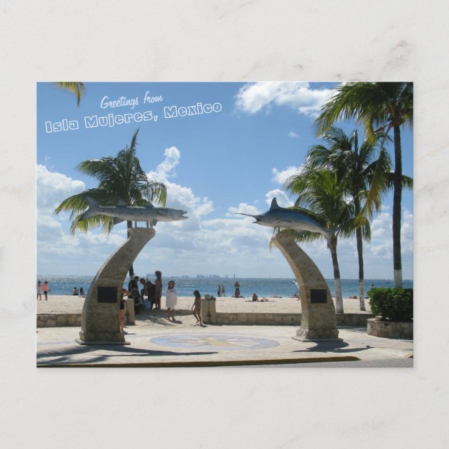 Postal Saludos desde Isla Mujeres, México (Anverso)