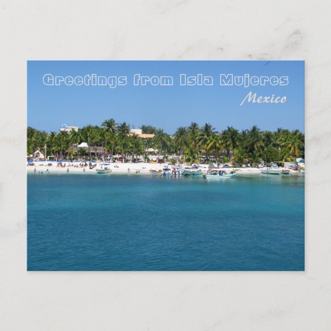 Postal Saludos desde Isla Mujeres, México (Anverso)