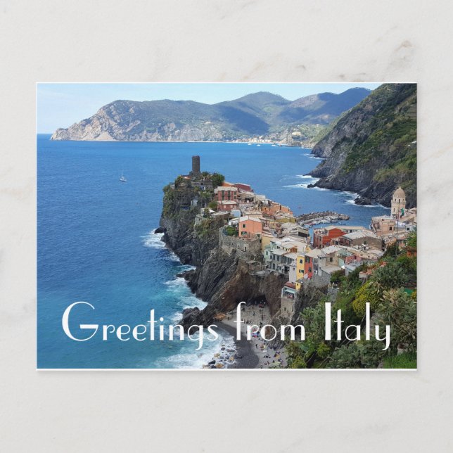 Postal Saludos desde Italia (Anverso)