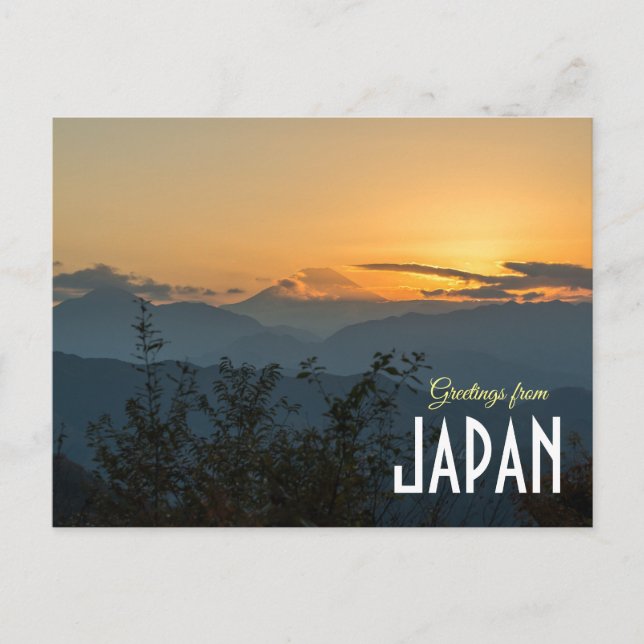 Postal Saludos desde Japón Monte Fuji   (Anverso)