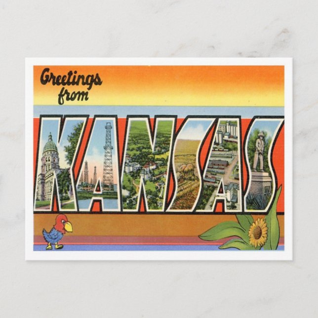 Postal Saludos desde Kansas (Anverso)