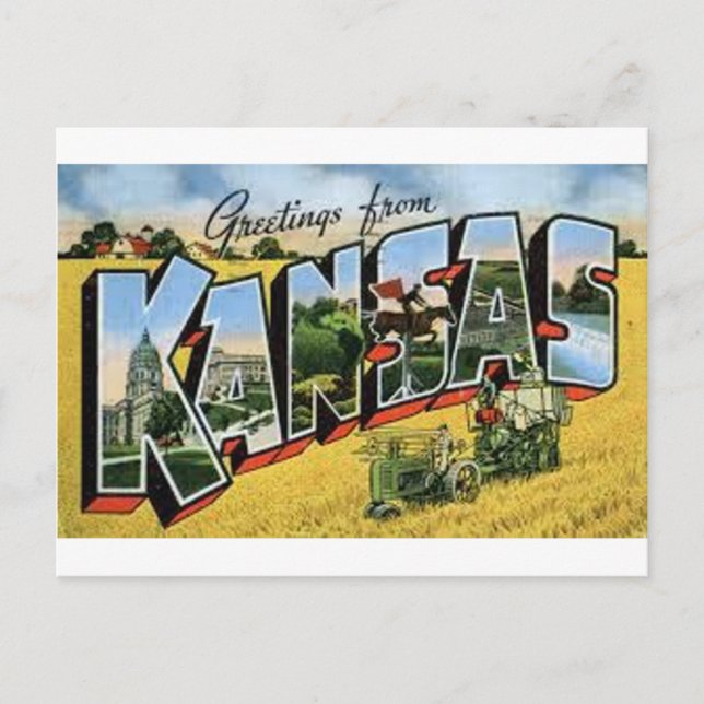 Postal Saludos desde Kansas (Anverso)