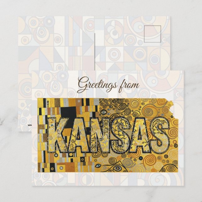 Postal Saludos desde Kansas (Anverso / Reverso)