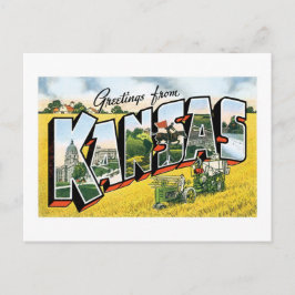 Postal ¡Saludos desde Kansas! Vintage