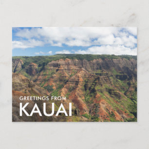 Postal Saludos desde Kauai Waimea Canyon