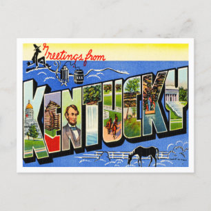 Postal Saludos desde Kentucky Vintage Travel