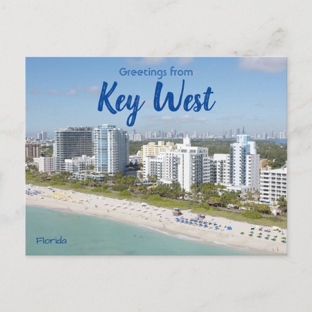 Postal Saludos desde Key West Florida  (Anverso)