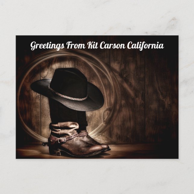Postal Saludos desde Kit Carson, California (Anverso)