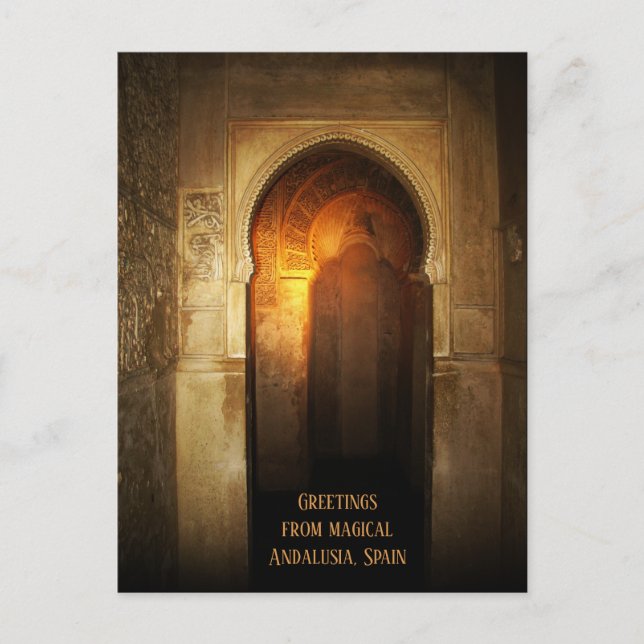 Postal Saludos desde la Andalucía mágica, España (Anverso)