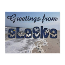 Saludos desde la bandera del estado de Alaska en l