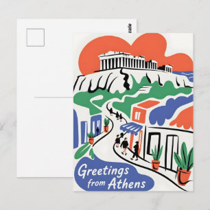 Postal Saludos desde la ciudad de Atenas