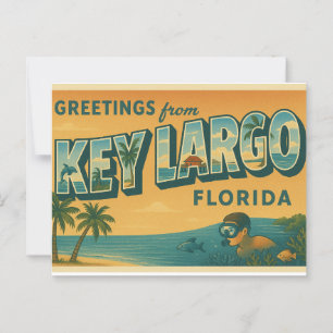 Postal Saludos desde la clave Largo Florida