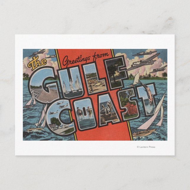 Postal Saludos desde la Costa del Golfo (Anverso)