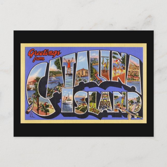 Postal Saludos desde la Isla Catalina (Anverso)
