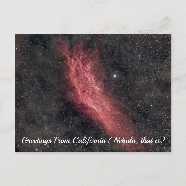 Postal Saludos desde la Nebulosa de California (Anverso)