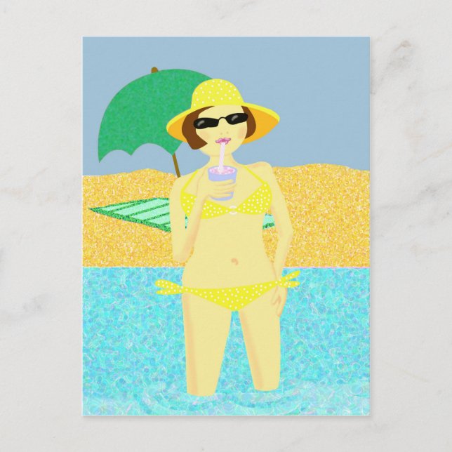 Postal Saludos desde la playa (Anverso)