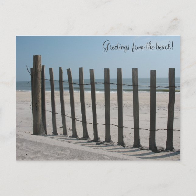 Postal ¡Saludos desde la playa! (Anverso)