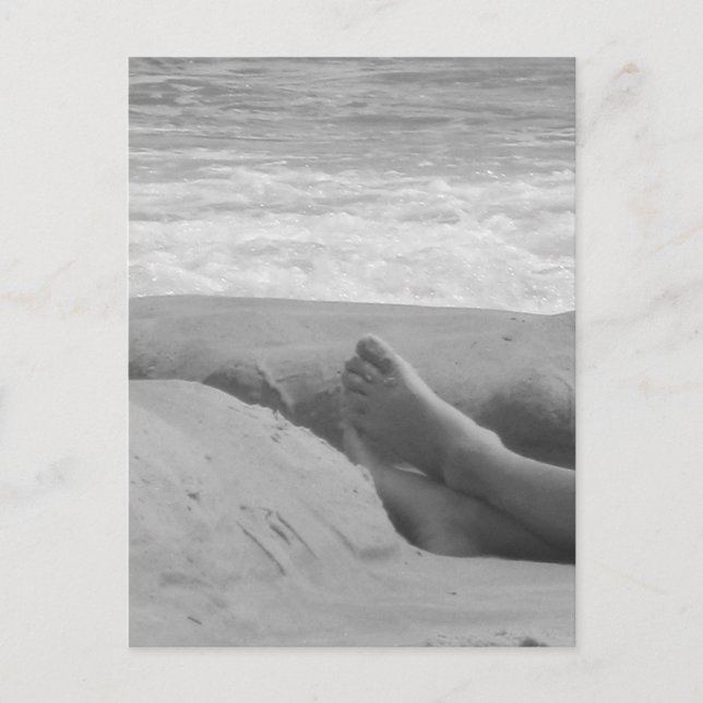 Postal ¡Saludos desde la playa! (Anverso)