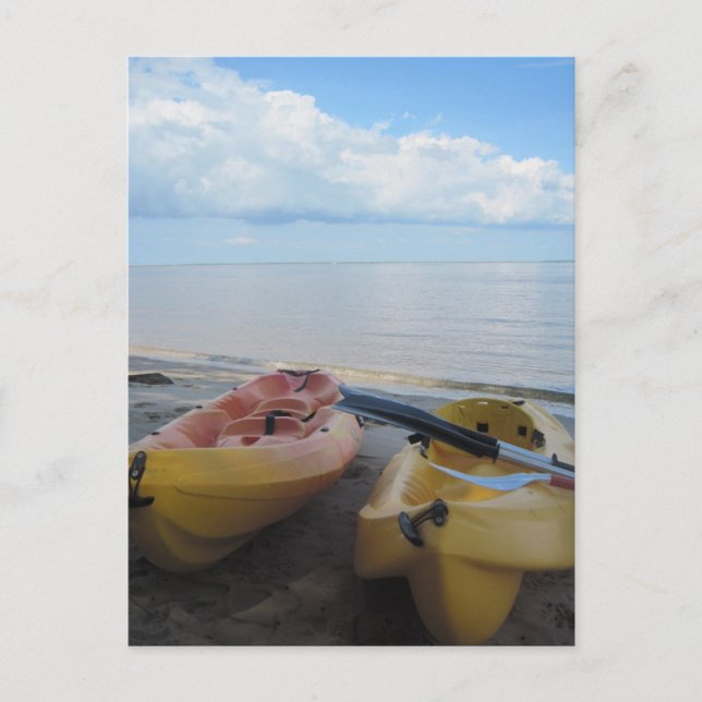 Postal ¡Saludos desde la playa! (Anverso)