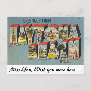 Postal Saludos desde la playa de Daytona, Florida