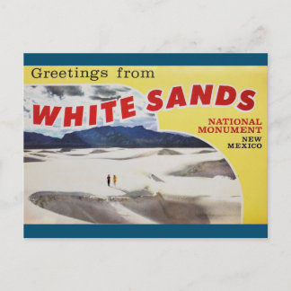 Postal Saludos desde las Arenas Blancas Nuevo México Post