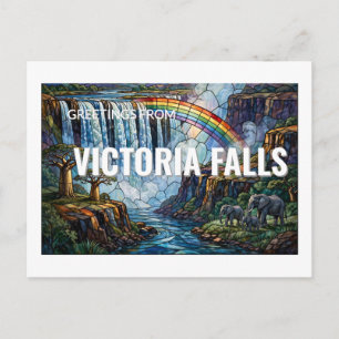 Postal Saludos desde las cataratas Victoria, Zimbabue Tar