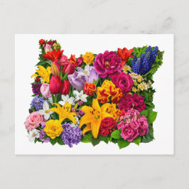 Postal Saludos desde las flores de Oregón en flor