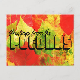 Postal Saludos desde las hojas coloridas de Poconos