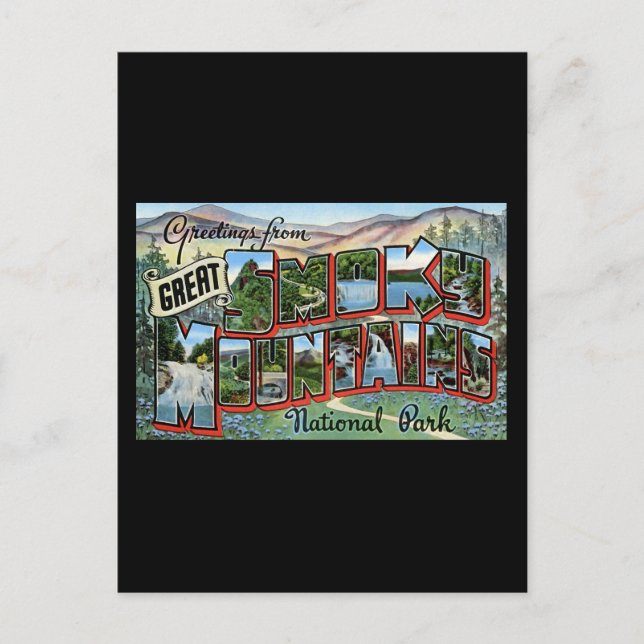 Postal Saludos desde las montañas Great Smokey (Anverso)