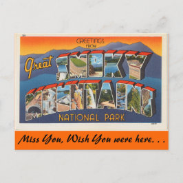 Postal Saludos desde las montañas humeantes